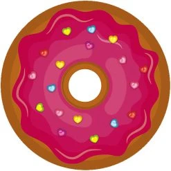 ACHOKA® Kinderteppich Ultrasoft Donut, Pink, 75 X 75 Cm