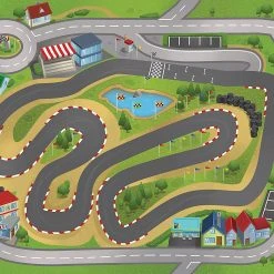 ACHOKA® Spielteppich Stadtrennsport, 80x120 Cm