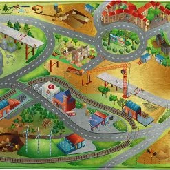 ACHOKA® Ultrasoft Spielteppich Stadt, 100 X 150 Cm