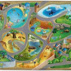 ACHOKA® Ultrasoft Spielteppich, Zoo, 100 X 150 Cm