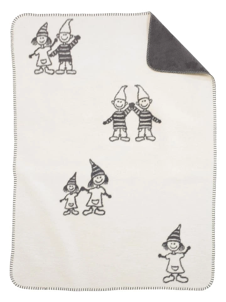 Alvi Babydecke "Zwerge" In Anthrazit/ Weiß – Bild 2