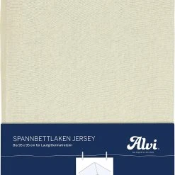 Alvi Spannbettlaken, Jersey, Beige, 95 X 95 Cm