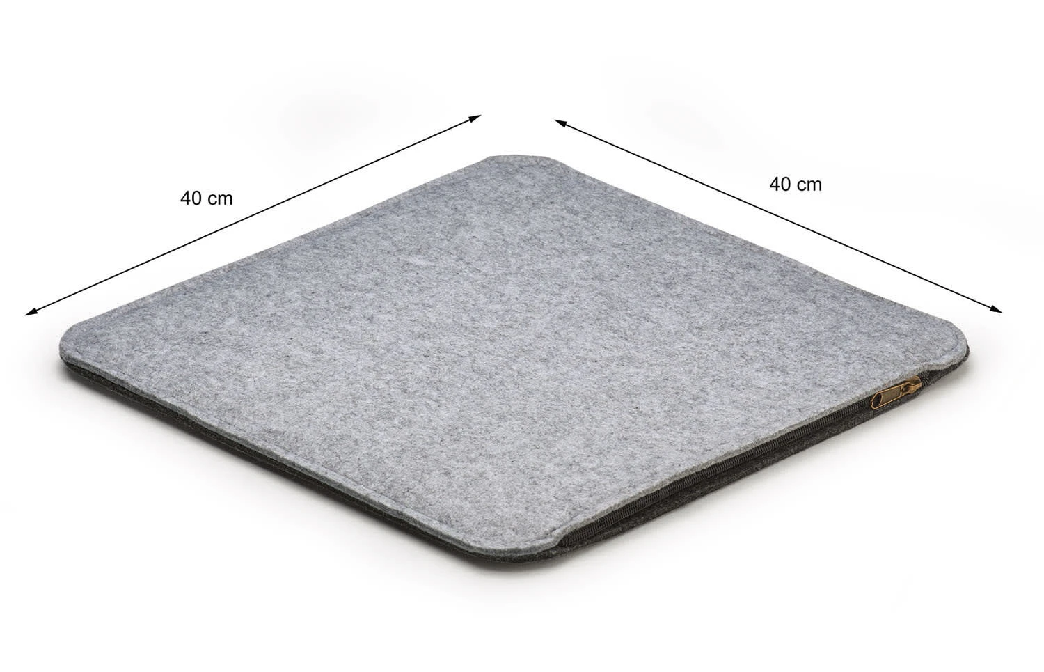 AMARE Sitzkissen 4er-Set Filz Stuhlkissen 40 Cm In Grau