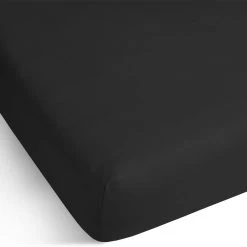 Aspero Baumwoll-Spannbettlaken Natal In Schwarz