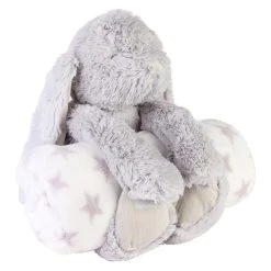 Atmosphera Créateur D'intérieur Kuscheldecke Mit Plüschfigur Hase In Grau