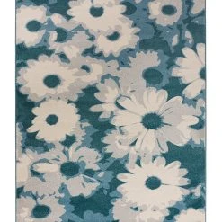 Atticgo Kurzflor-Teppich In Blau/ Beige/ Bunt