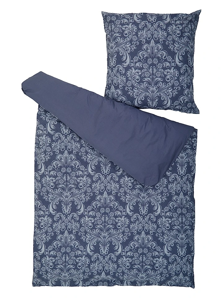 Avance Perkal-Bettwäsche-Set In Blau – Bild 2