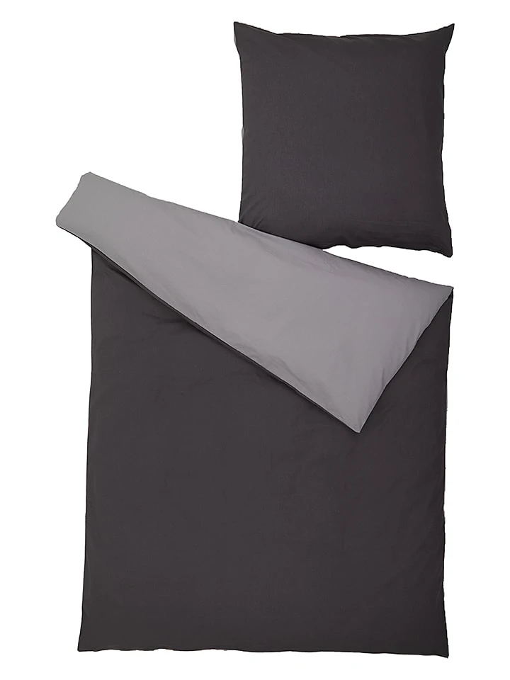 Avance Perkal-Bettwäsche-Set In Grau – Bild 2