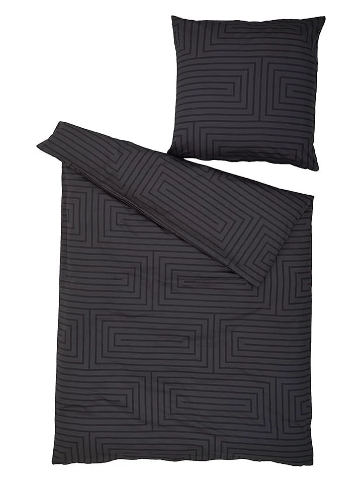 Avance Satin-Bettwäsche-Set In Grau – Bild 2
