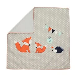 BABY LAL® Decke "FUCHS & Co." In Grau - (L) 70 X (B) 70cm