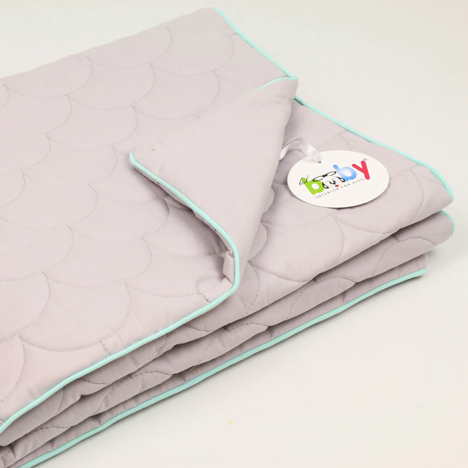 BABY LAL® Decke Mit "Meerjungfrau Steppung" In Grau - (L) 91 X (B) 74cm – Bild 2