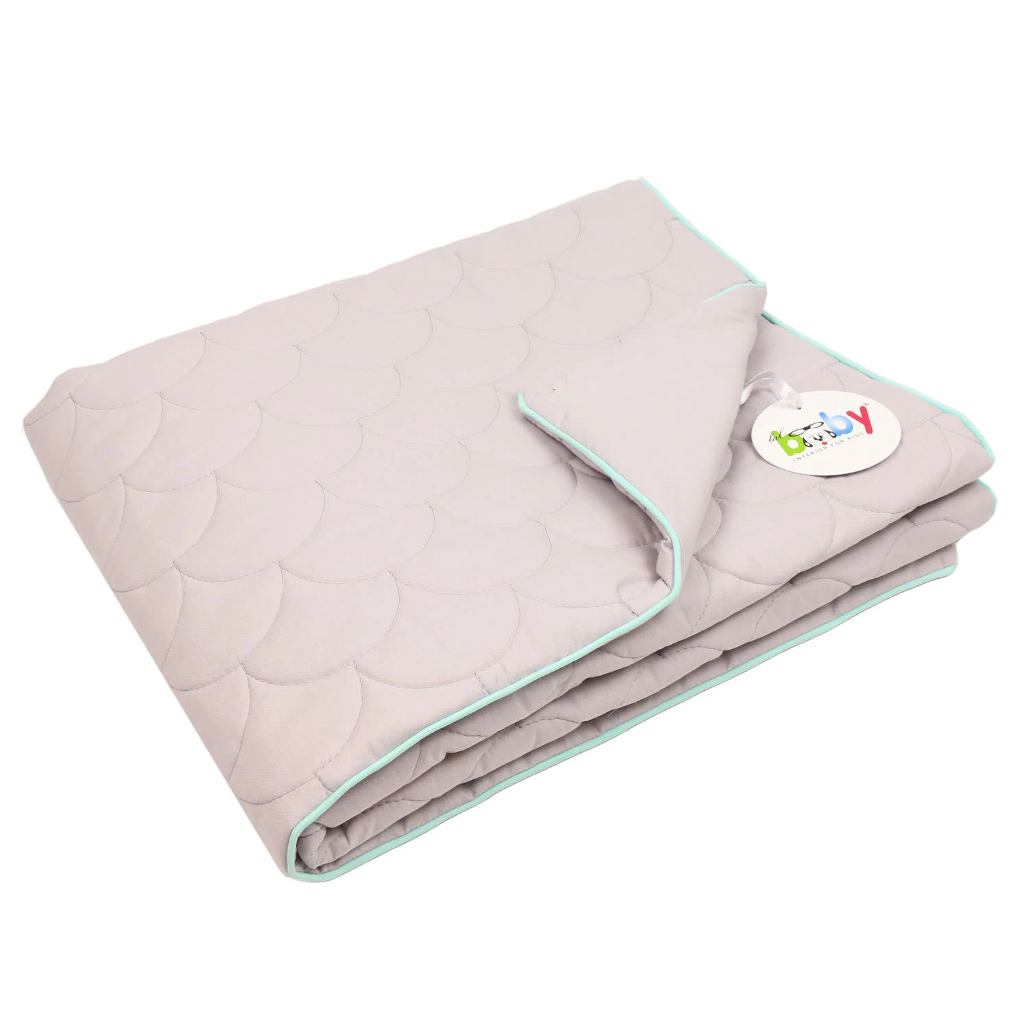 BABY LAL® Decke Mit "Meerjungfrau Steppung" In Grau - (L) 91 X (B) 74cm