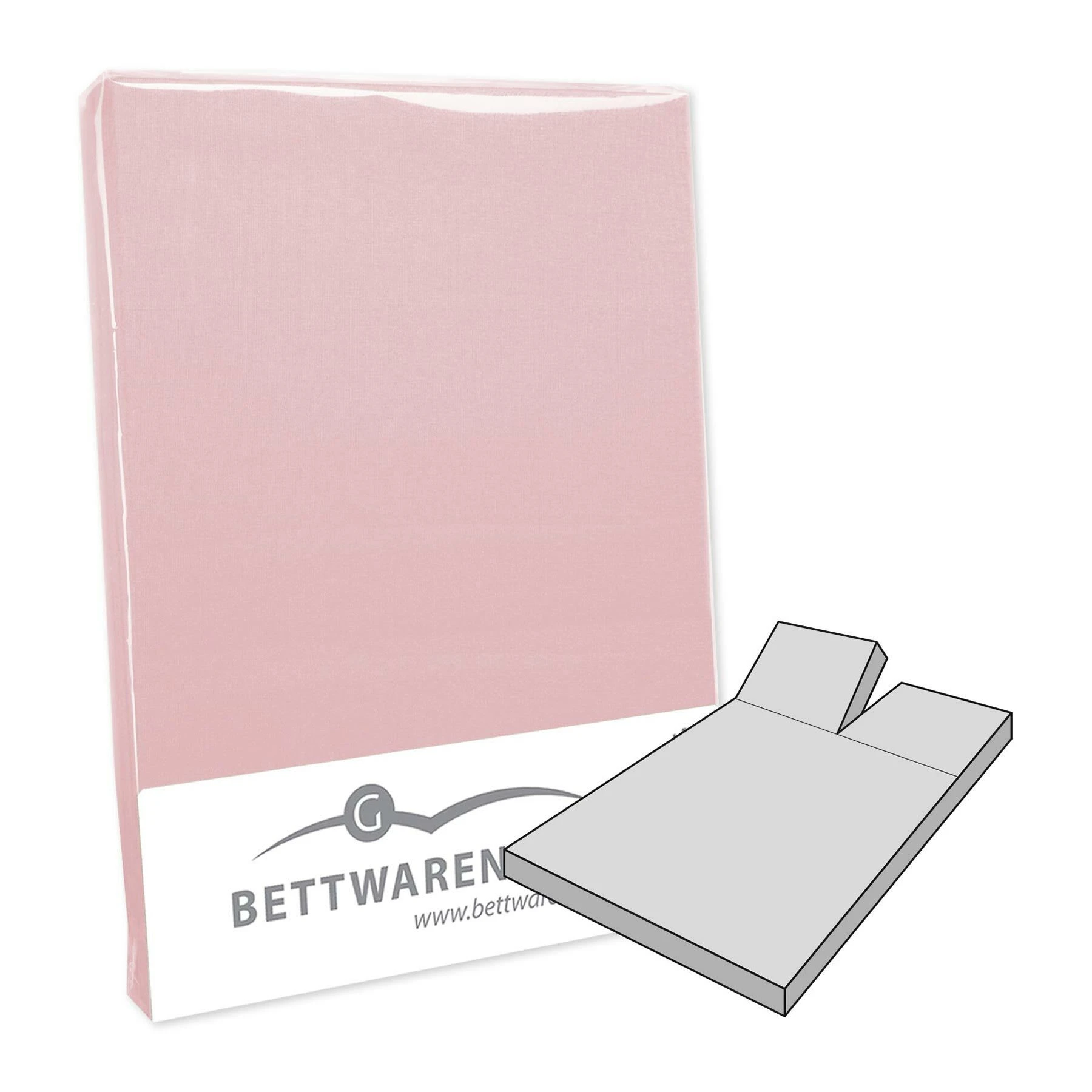 BettwarenShop Spannbettlaken Multi-Stretch Split-Topper In Perlmut – Bild 2