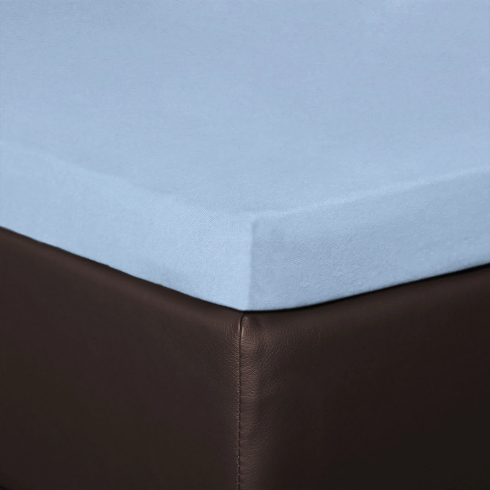 BettwarenShop Spannbettlaken Topper Spannbetttuch In Hellblau