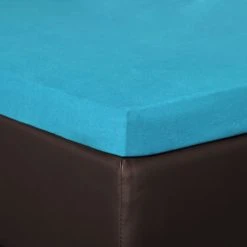 BettwarenShop Spannbettlaken Topper Spannbetttuch In Türkis