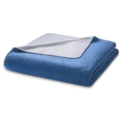 Biederlack Wohndecke Green Line In Sweet Blue-Silver