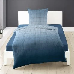 Bierbaum Renforcé-Bettwäsche-Set In Blau/ Hellblau