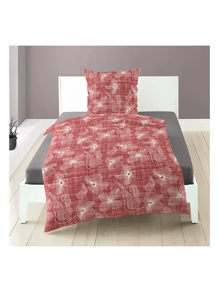 Bierbaum Satin-Bettwäsche-Set In Rot