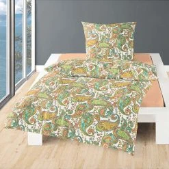 Bierbaum Seersucker-Bettwäsche-Set In Grün