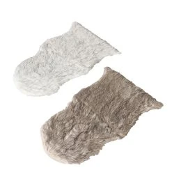 Boltze 2er-Set: Dekofelle "Furano" In Creme/ Hellbraun - (L)102 X (B)65 Cm