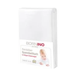 Bornino Home Feinbiber-Spannbetttuch 40x90 Cm In Weiß