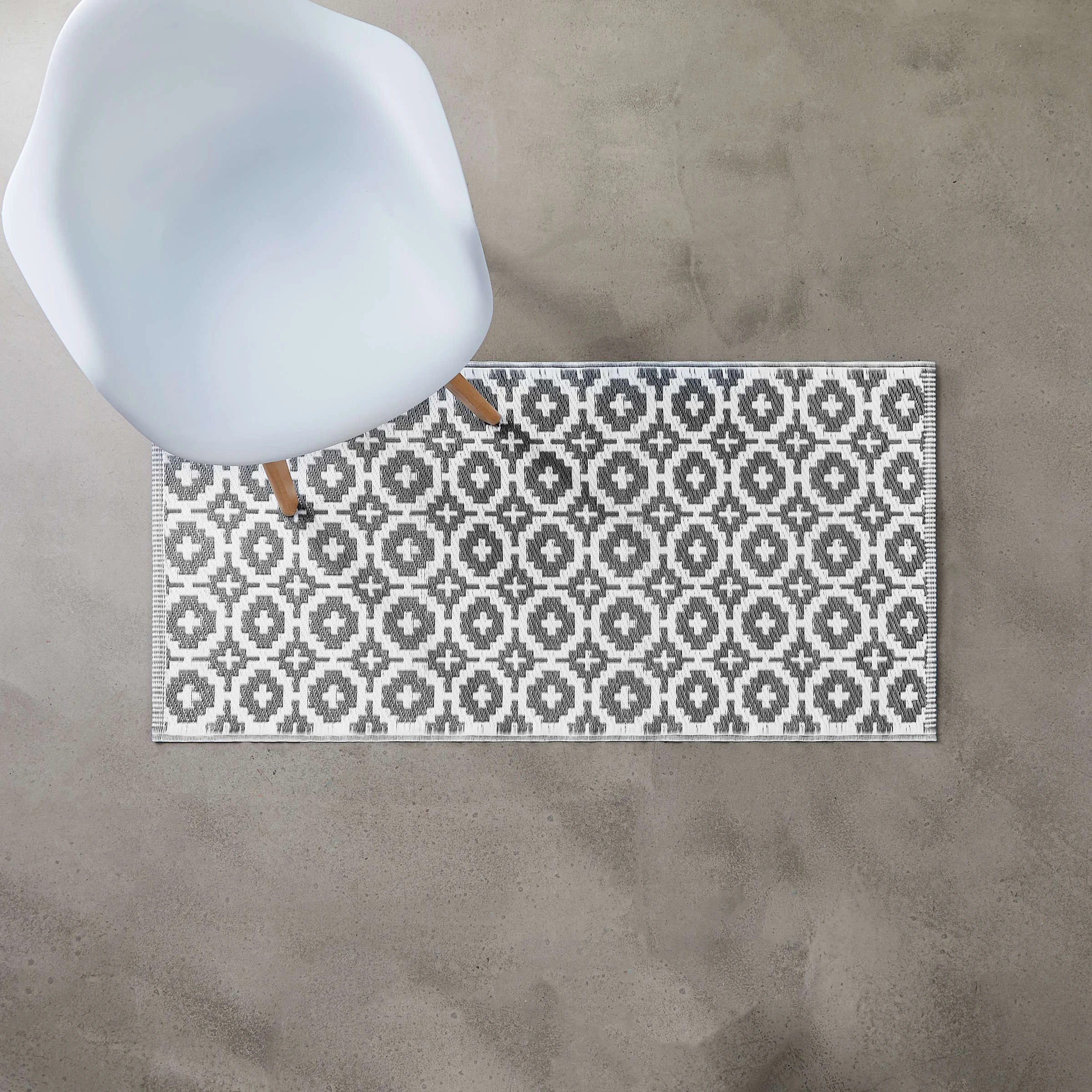 Butlers In- & Outdoor-Läufer Mosaik L 140 X B 70cm COLOUR CLASH In Grau – Bild 4