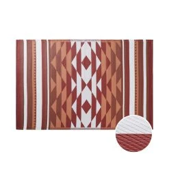 Butlers In- & Outdoor-Teppich Ikat L 180 X B 118cm COLOUR CLASH In Bunt