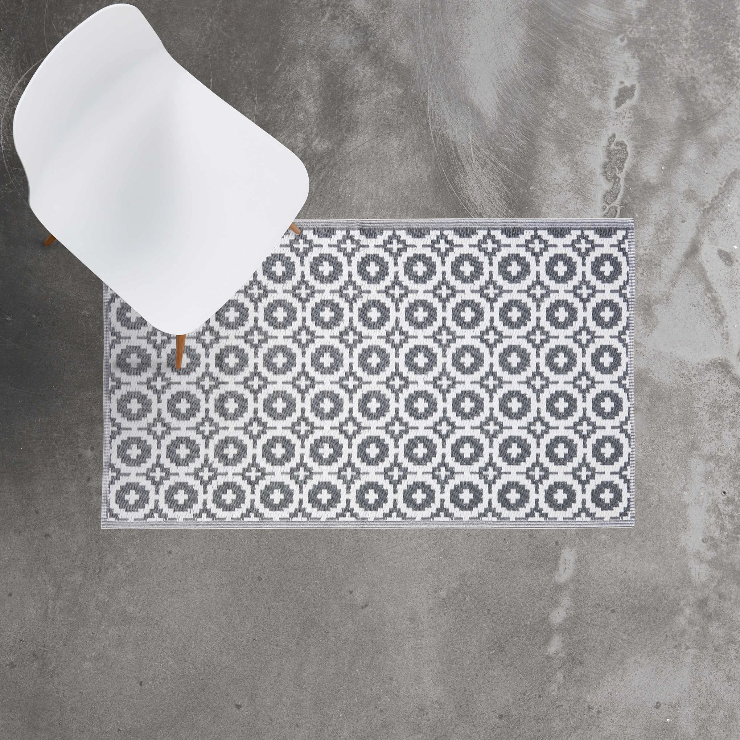 Butlers In- & Outdoor-Teppich Mosaik L 150 X B 90cm COLOUR CLASH In Taupe – Bild 3