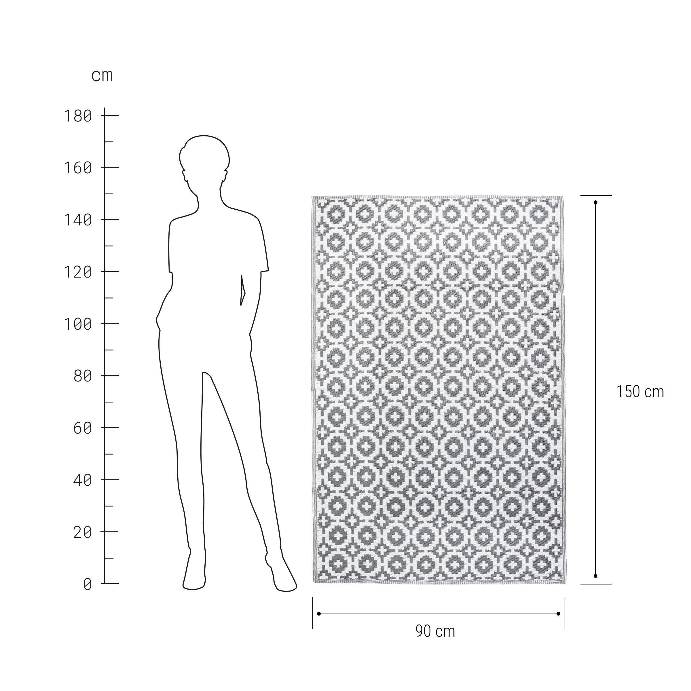 Butlers In- & Outdoor-Teppich Mosaik L 150 X B 90cm COLOUR CLASH In Taupe – Bild 4