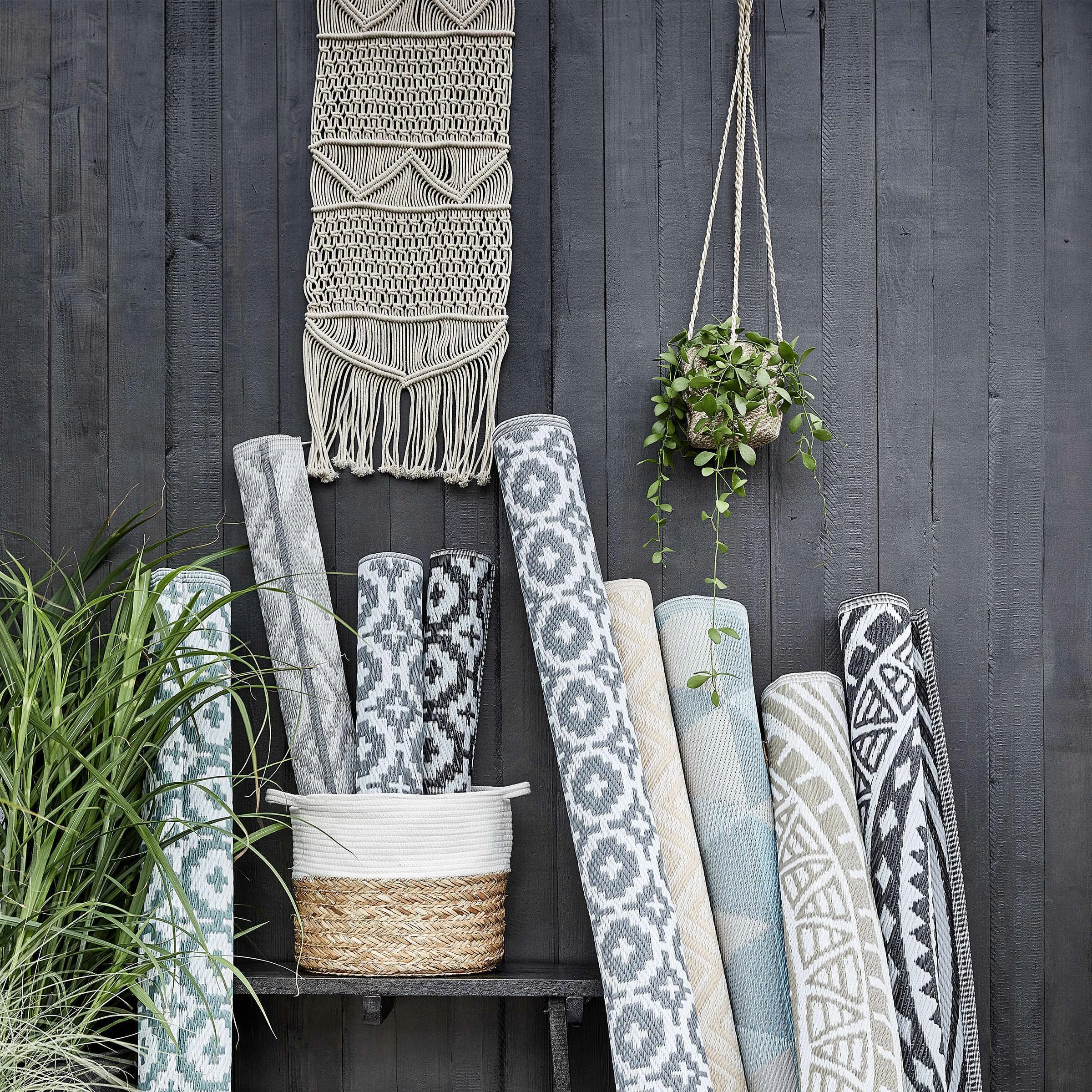 Butlers In- & Outdoor-Teppich Mosaik L 150 X B 90cm COLOUR CLASH In Taupe – Bild 8