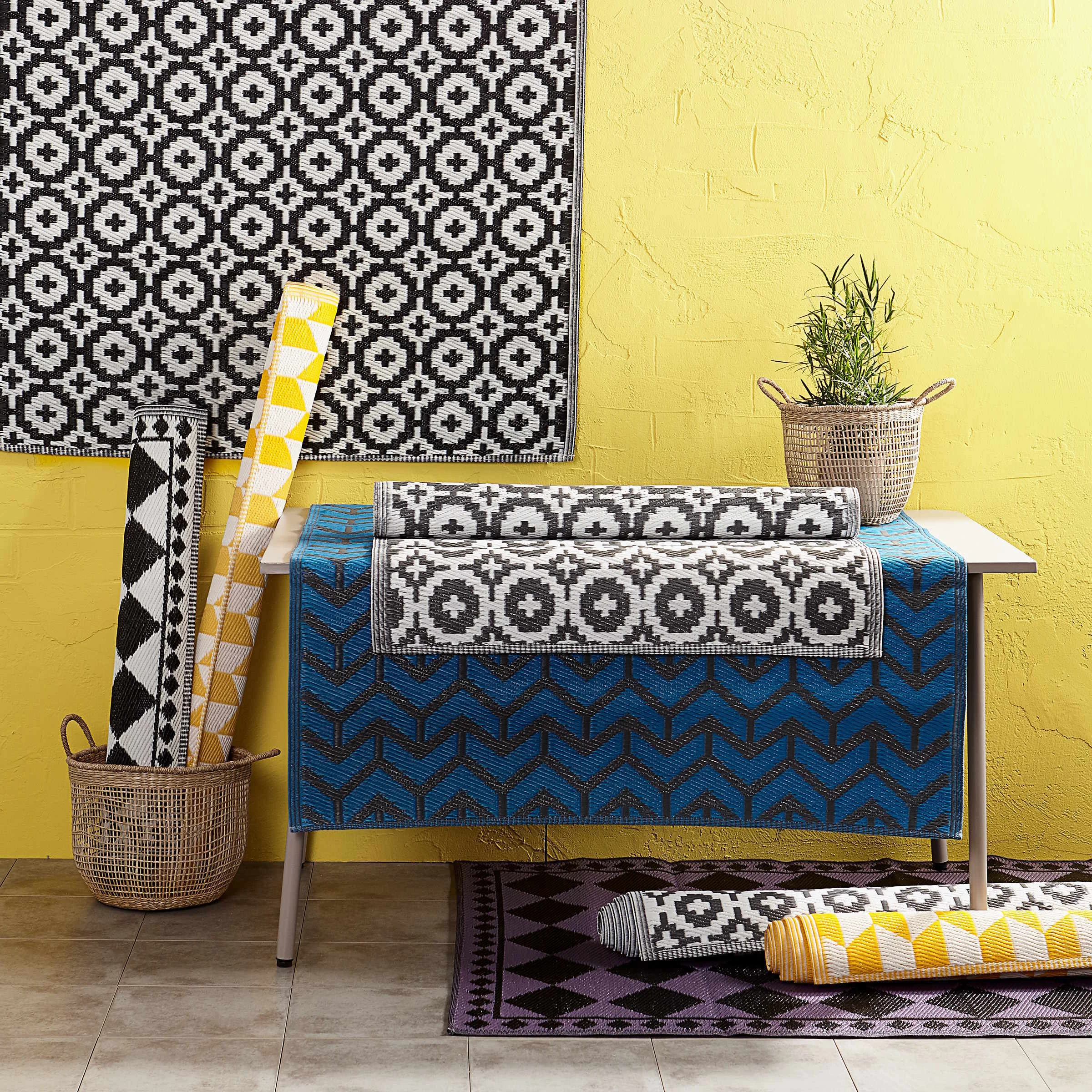 Butlers In- & Outdoor-Teppich Mosaik L 150 X B 90cm COLOUR CLASH In Taupe – Bild 9