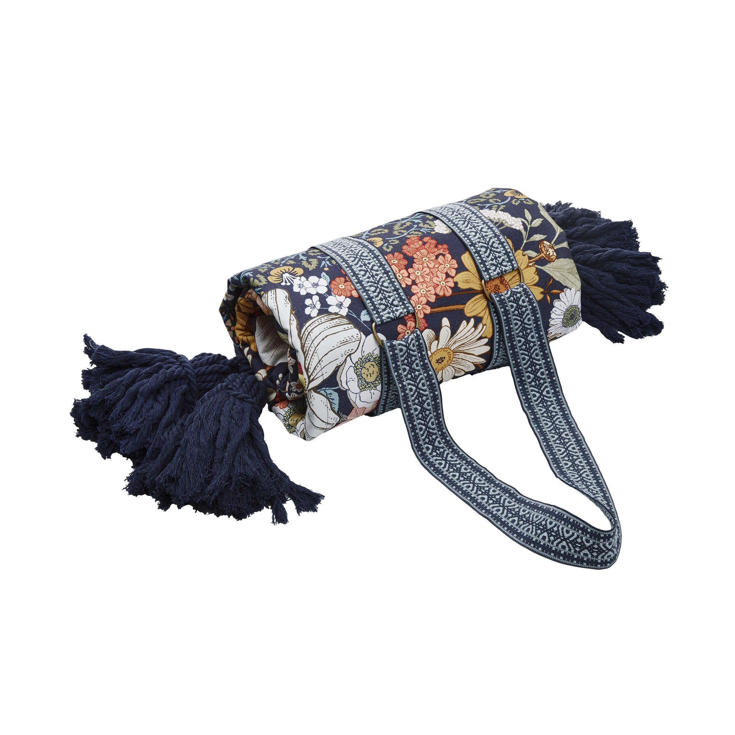 Butlers Picknickdecke L 175 X B 154cm BETWEEN FLOWERS In Dunkelblau