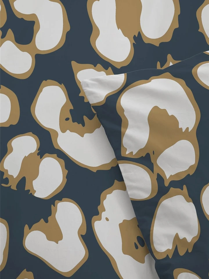 BYRKLUND Bettwäsche-Set "Lazy Leopard" In Cognac/ Blau – Bild 3