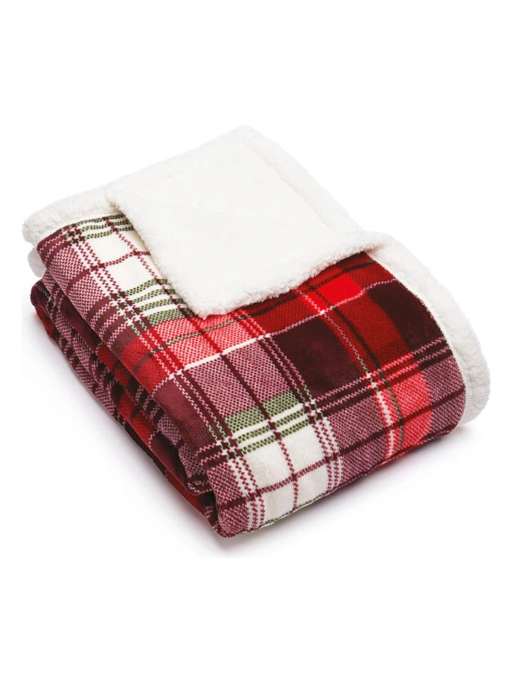 Cacharel Plaid "Sherpa" In Rot/ Bunt – Bild 2