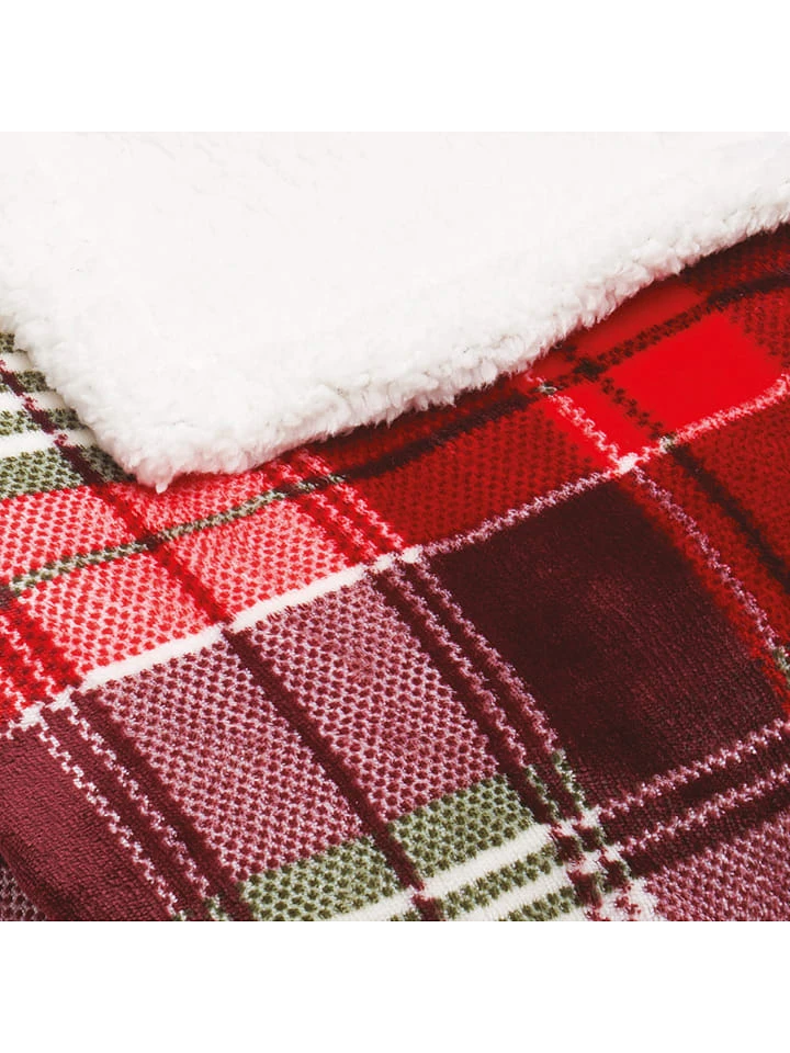 Cacharel Plaid "Sherpa" In Rot/ Bunt – Bild 3