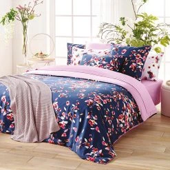 Cacharel Satin-Bettlaken "Uni" In Pink