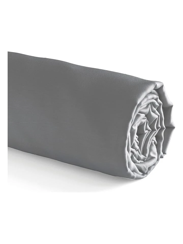 Cacharel Satin-Spannbettlaken "Uni" In Grau