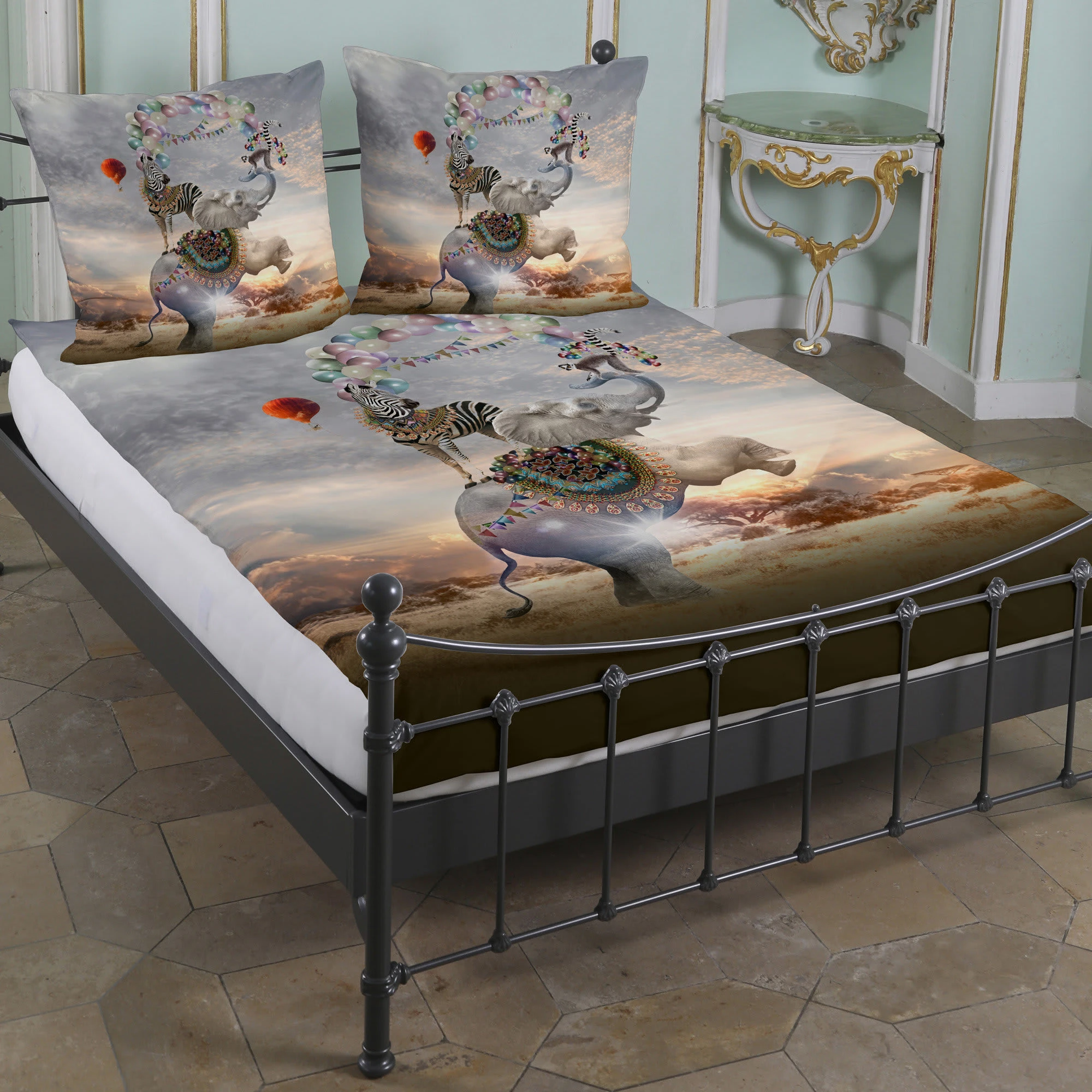 Casatex Bettwäsche In Blau-grau – Bild 2