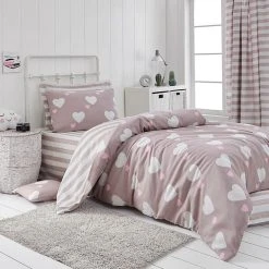 Colorful Cotton Bettwäsche-Set "Herz" In Rosa In Rosa