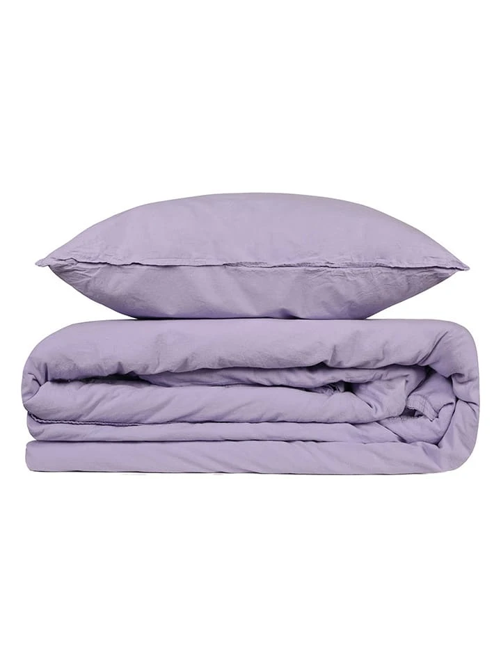 Colorful Cotton Bettwäsche-Set "Standart Stonewashed" In Lila – Bild 2