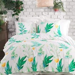 Colorful Cotton Renforcé-Bettwäsche-Set "Arta" In Grün