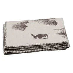 David Fussenegger Flanelldecke "Sylt - Hirsche/Tannen" In Creme/ Braun