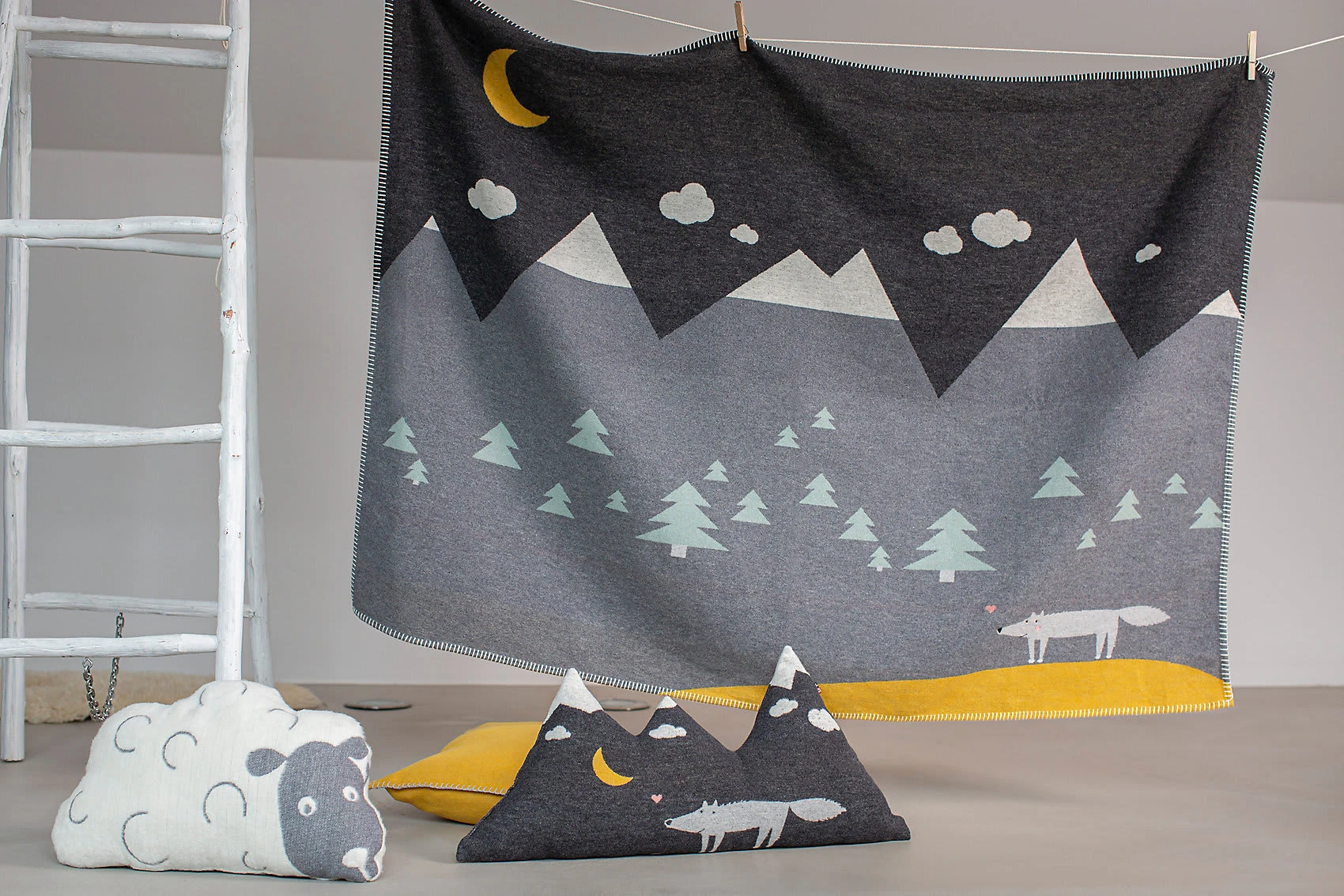 David Fussenegger Kinderdecke "Wolf" Inkl. Stick – Bild 2