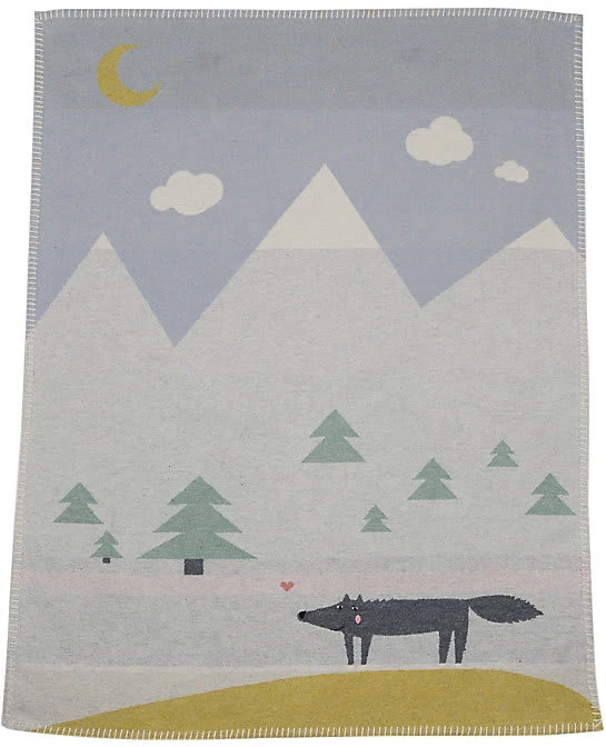 David Fussenegger Kinderdecke "Wolf" Inkl. Stick