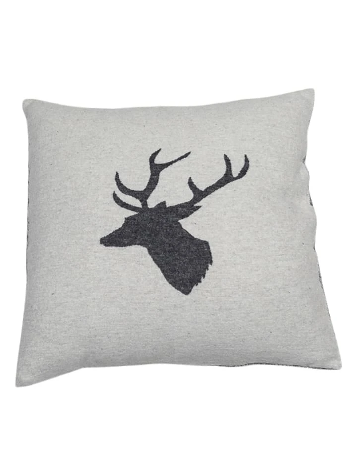 David Fussenegger Kissenhülle "Silvretta - Hirschkopf" In Grau
