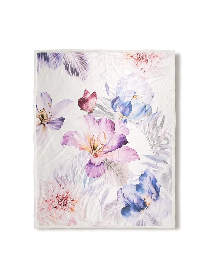 DESCANSO Plaid "Caen" In Creme/ Bunt – Bild 2