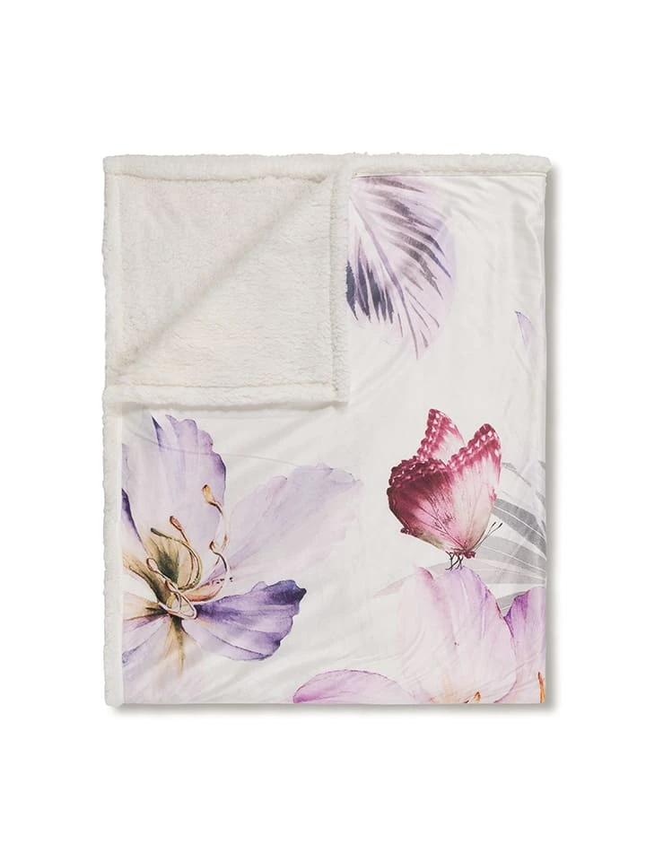 DESCANSO Plaid "Caen" In Creme/ Bunt – Bild 3