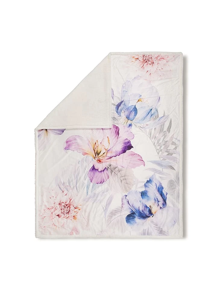 DESCANSO Plaid "Caen" In Creme/ Bunt