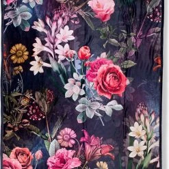 DESCANSO Plaid "Simone" In Dunkelblau/ Bunt