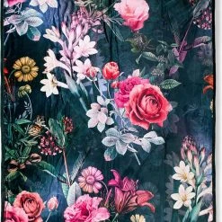 DESCANSO Plaid "Simone" In Dunkelgrün/ Bunt